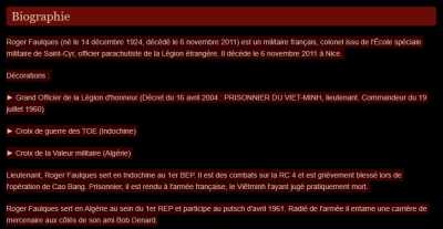 Commandant Roger FAULQUES
----
Biographie