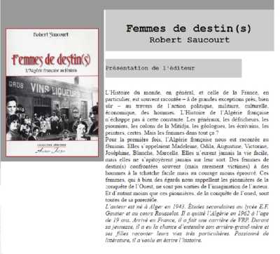  Femmes de Destin(s) 
  Robert SAUCOURT  
---- 
   Site Internet  
