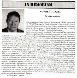   Norbert GAZEU  
Biographie