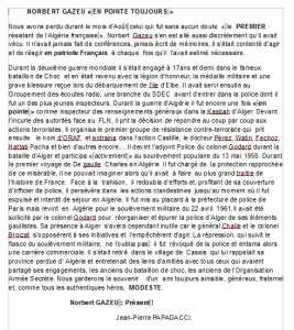   Norbert GAZEU  
Biographie
