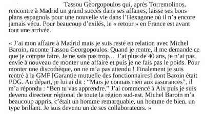   Tassou GEORGOPOULOS  
---- 
Le retour en FRANCE
