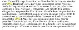   Raymond GOREL  
veillait jalousement sur les 
restes des fonds de l'organisation ...


