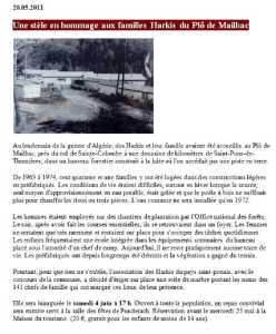  PLO DE MAILLAC - 4 JUIN 2011 
---- 
Une page d'histoire ...

