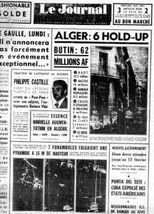  ALGER le 31 Janvier 1962 
---- 
6 Hold-Up - 62 millions AF

