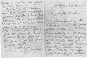 Lettre de Mme Veuve d'HORSO
10 Janvier 1963 (2)