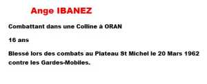  Ange IBANEZ 

ORAN
