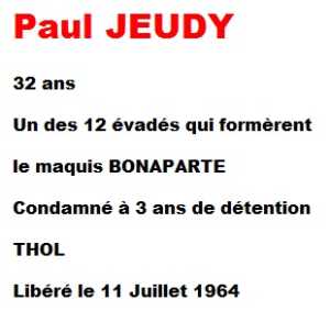  Paul JEUDY 
Maquis BONAPARTE