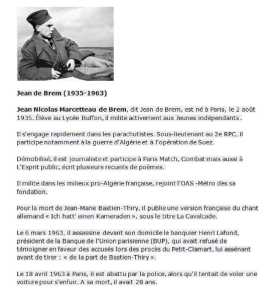  Jean Marcetteau de BREM 
----  
BIOGRAPHIE 
