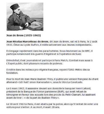  Jean Marcetteau de BREM 
----  
BIOGRAPHIE 
