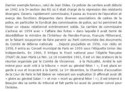  Commissaire Jean DIDES 
Biographie
