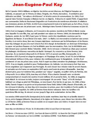   Jean KAY  
---- 
   BIOGRAPHIE 
