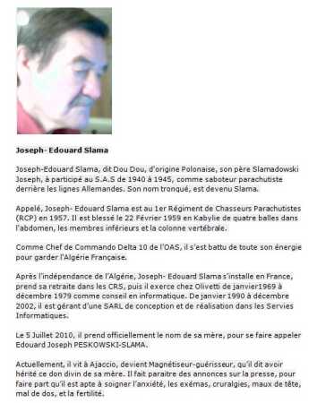  Joseph-Edouard SLAMADESKI 
 Biographie 