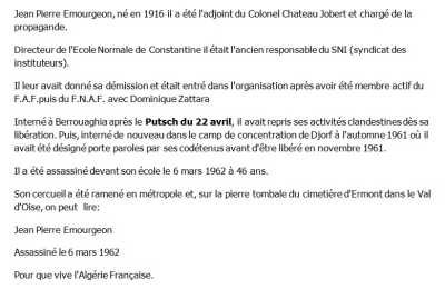  Jean Pierre EMOURGEON 
BIOGRAPHIE