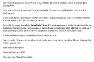  Jean Pierre EMOURGEON 
BIOGRAPHIE