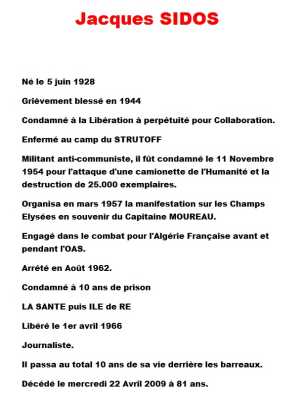   Jacques SIDOS  
---- 
BIOGRAPHIE
