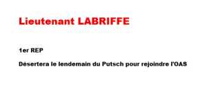   Lieutenant LABRIFFE  
 1er REP

