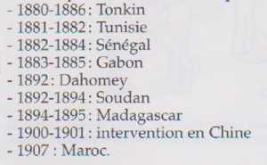  Les Guerres depuis 1880 ...
