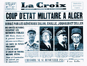  Le PUTSCH - 22 / 26 Avril 1961
----
   Les Journaux 1954 / 1962 

