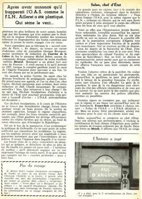   Arrestation de Georges BOUSQUET 
et de 18 "complices"
