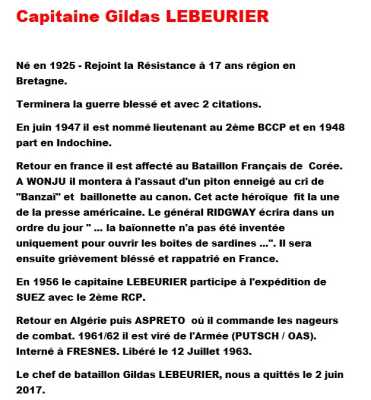  Capitaine 
Gildas LEBEURIER 
----
   Biographie 