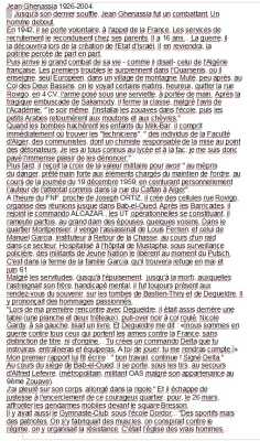  La mort d' Alfred LEFEBRE  
dans la biographie de Jean GHENASSIA


