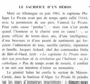  Capitaine LE PIVAIN 
Biographie