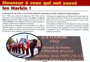 Photo-titre pour cet album: OFFICIERS ayant sauv&eacute; des HARKIS