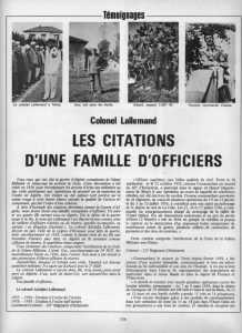 TENES
 Le Colonel LALLEMAND  
---- 
Une famille d'Officiers
Il rappatria sous sa protection militaire
et sur ses deniers
les Harkis de TENES
