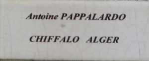  Antoine PAPPALARDO 
CHIFFALO - ALGER