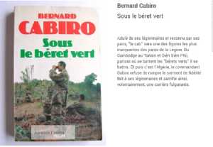  SOUS LE BERET VERT 
---- 
Capitaine Bernard CABIRO 
