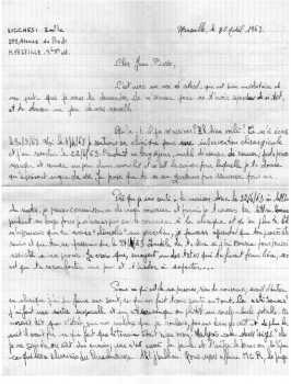 LICCHESI Emile 
Lettre du 30 Avril 1963 (1)

