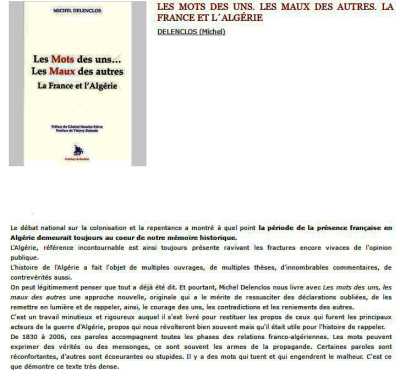   Michel DELENCLOS 

 Les mots des uns, les Maux des autres 

