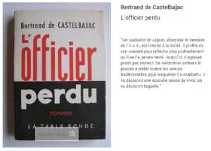  Bertrand De CASTELBAJAC 
---- 
L'officier perdu

