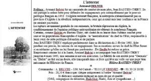  L'ATTENTAT 
---- 
Armand BELVISI
