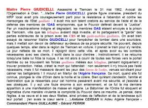  Maitre Pierre GIUDICELLI 
---- 
Son assassinat
