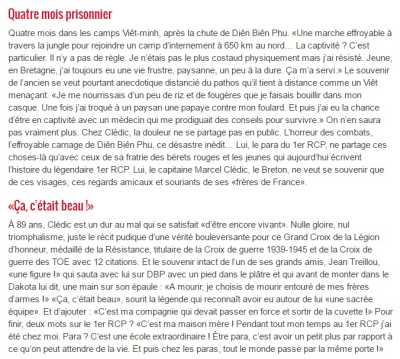  Capitaine Marcel CLEDIC 
----
4 mois prisonnier des viets

