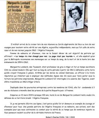  Marguerite LOMBARD
Sa vie 