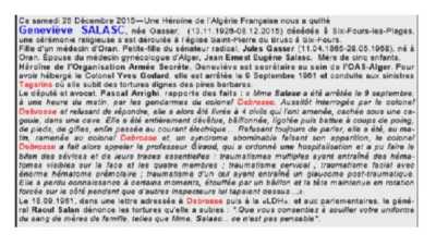  Le calvaire de Mme SALASC ...
