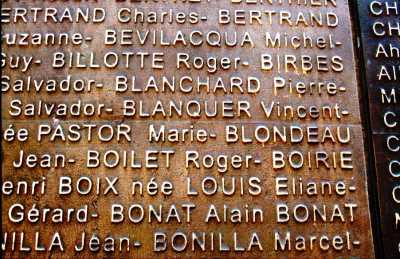  Michel BEVILACQUA 
Mur des DISPARUS de PERPIGNAN