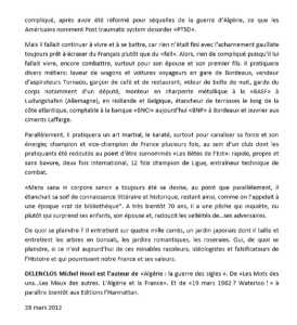  Michel DELENCLOS  
----  
Auteur de 3 livres :
ALGERIE : La guerre des sigles
Les Mots des uns, les Maux des autres
19 Mars 1962 ? Waterloo
