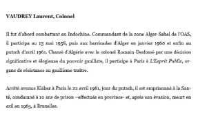   Colonel Roland VAUDREY   
Biographie

