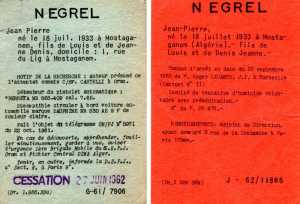 Avis de recherche concernant 
 Jean-Pierre NEGREL 