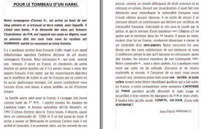   AGOUNI NESSOUK  
 de son vrai nom Arezki NESSOUK
----
Pour le tombeau d'un Harki 
