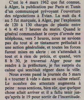  ALGER - 4 Mars 1962
La nuit bleue vue par un anti-oas
