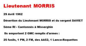  Lieutenant MORRIS 
