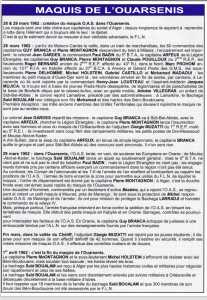 MAQUIS DE L'OUARSENIS 
