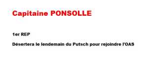   Capitaine PONSOLLE  
1er REP