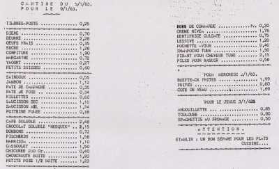  LA SANTE 
 Cantine du 5 Janvier 1963
