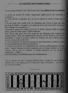  Les BARRICADES 
---- 
Vues par Jacques PERRET
