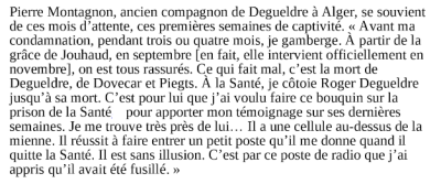   Capitaine Pierre MONTAGNON  
---- 
Compagnon de DEGUELDRE
Jusqu'au bout
